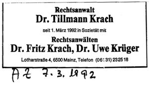 Kanzlei Krach & Krüger Mainz